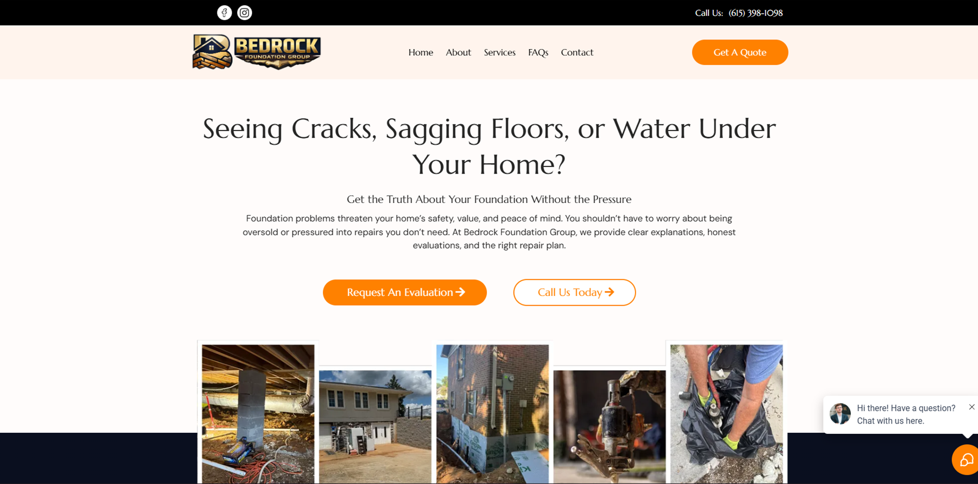 Bedrock Foundations website