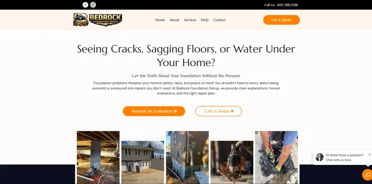 Bedrock Foundations website