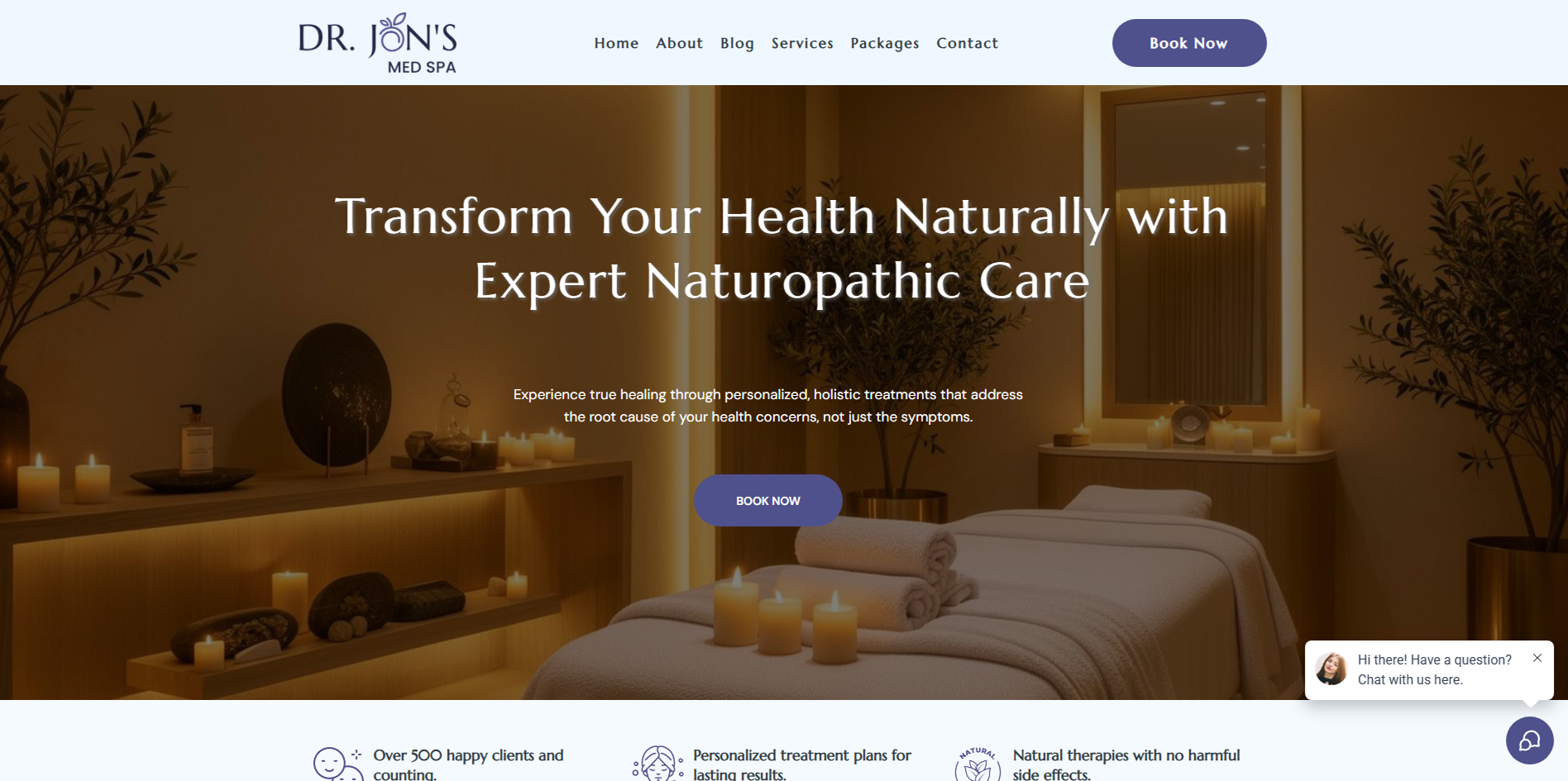 Dr. Jon's Med Spa website