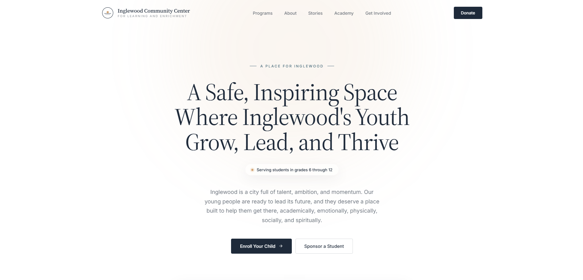 Inglewood Community Center website