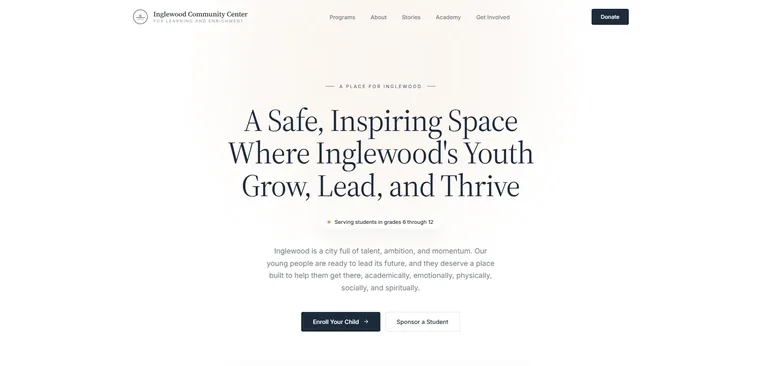 Inglewood Community Center website